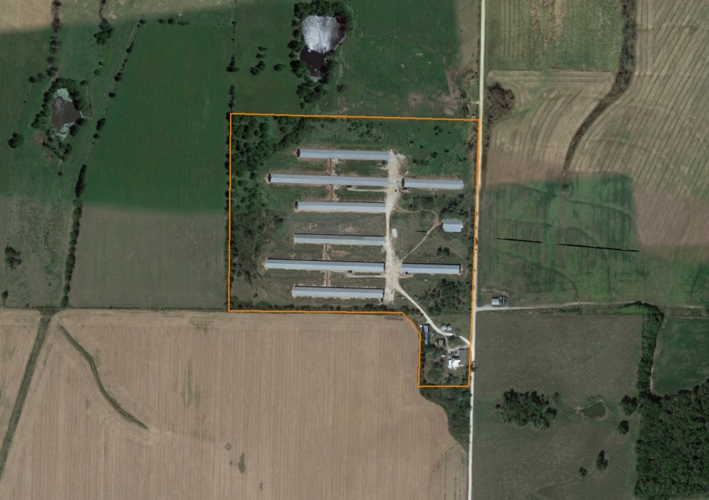 Southwest Missouri Turkey Farm: Aerial View