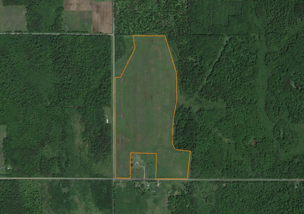 58 Acres Prime for Building, Farming, and Hunting in Clark County, Wisconsin: Aerial View