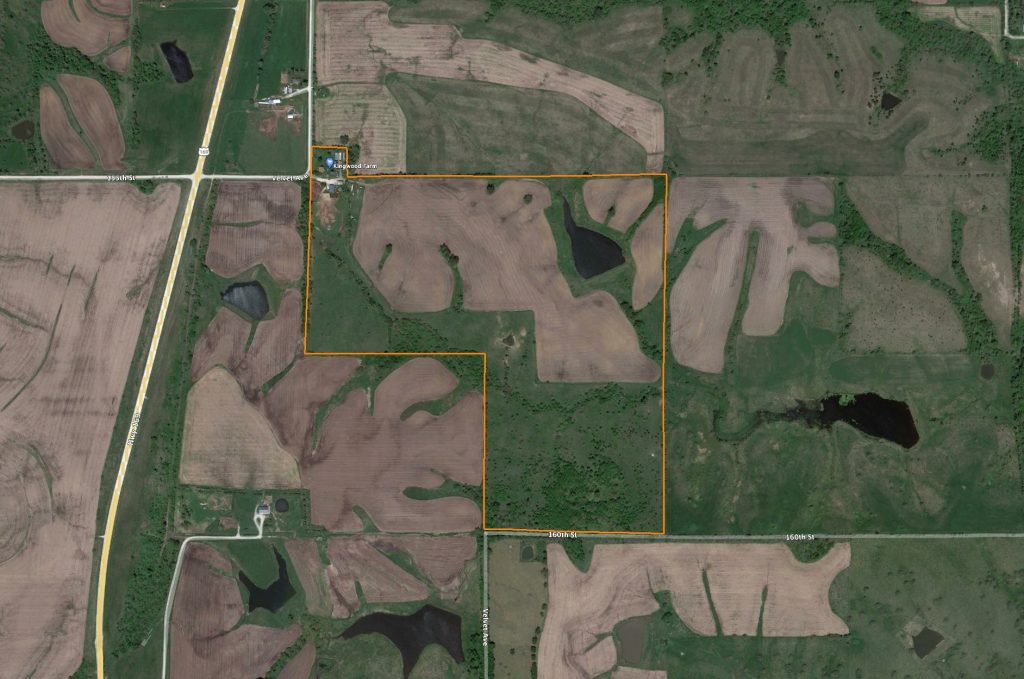 Excellent Combination Farm in Union County, Iowa: Aerial View