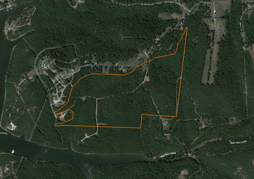 123 +/- Acres with a Lake View Ridge Top: Aerial View