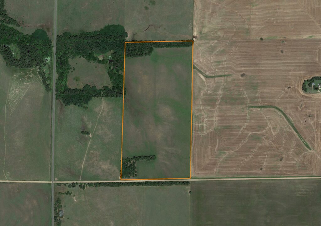 Ready-To-Use 120 Acre Tillable Farm in Reno County: Aerial View