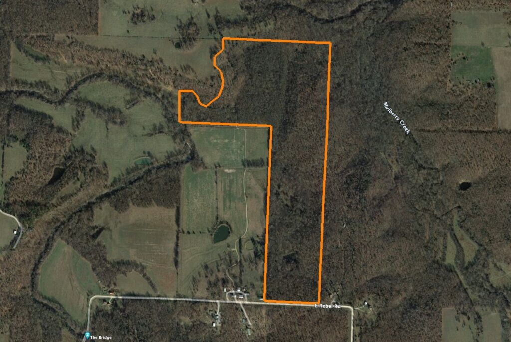 Diverse Recreational Tract with Mature Timber: Aerial View