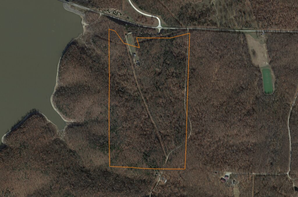 80 +/- Acres Bordering Army Corps of Engineers' Ground: Aerial View