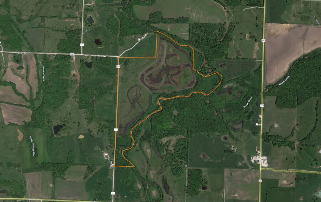 Turn-Key WRP Farm in Chariton County, Missouri: Aerial View