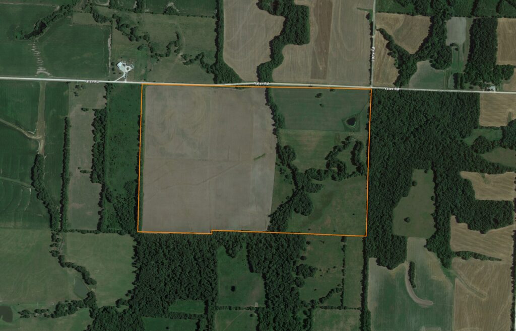 240 +/- Acres of Productive Tillable Land, Hunting Paradise, and Great ROI: Aerial View