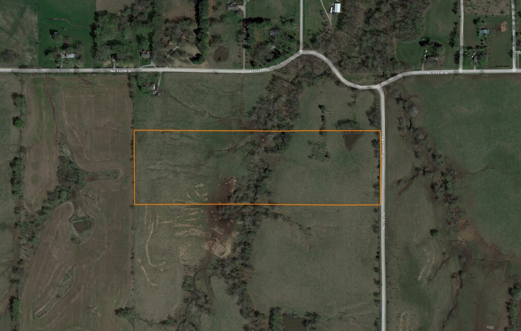 20.02 Surveyed Acres of Private Oasis In Liberty, Missouri: Aerial View