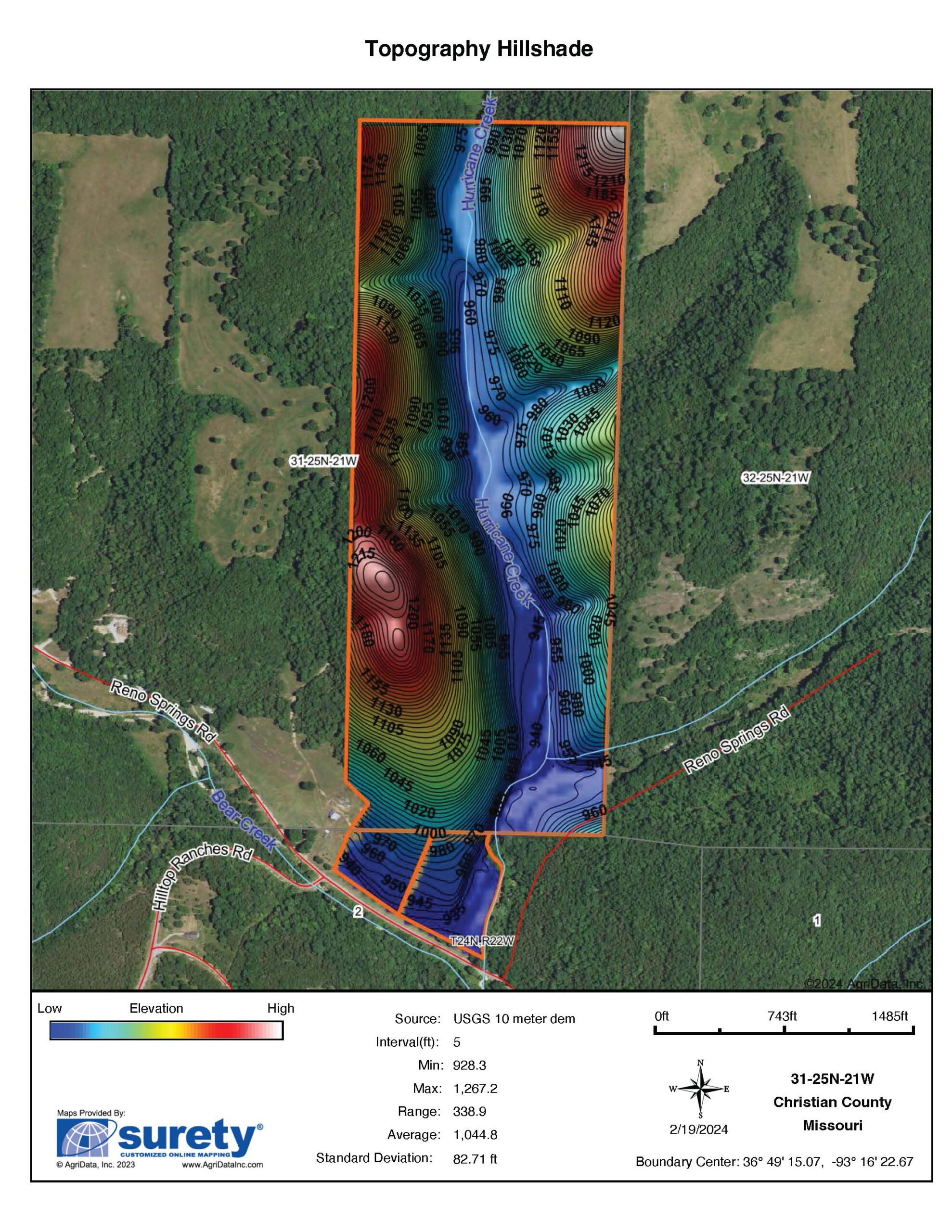 Turn-Key 160 Acres with Hurricane Creek, Timbered Ridges, and Pastureland