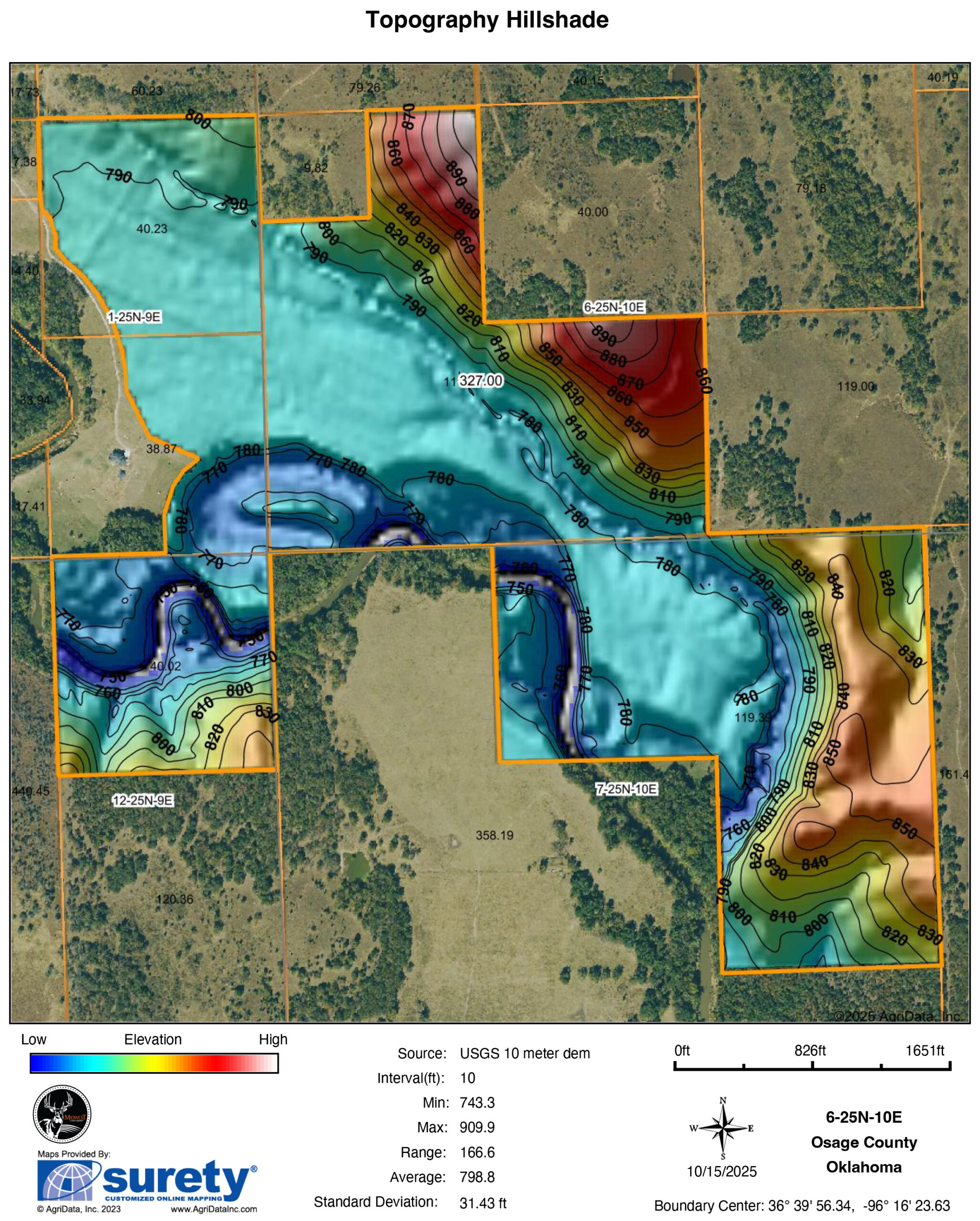 327 +/- Acres with Bird Creek Frontage in Osage County